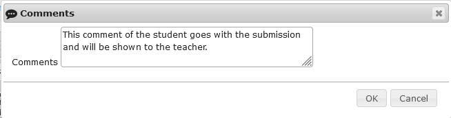 Student comments example