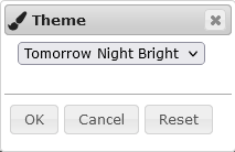 Theme selection button
