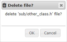 Delete file confirmation