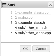 Reorder files example